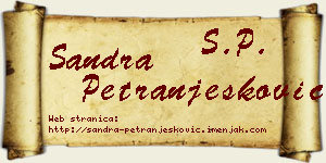 Sandra Petranjesković vizit kartica